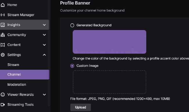 Twitch Streaming Schedule - 5 Ways to Promote and Attract Attention 6 Profile Banner on Twitch