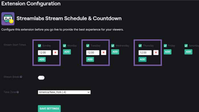 Twitch Streaming Schedule - 5 Ways to Promote and Attract Attention 12 Configure SLOBS Countdown timer