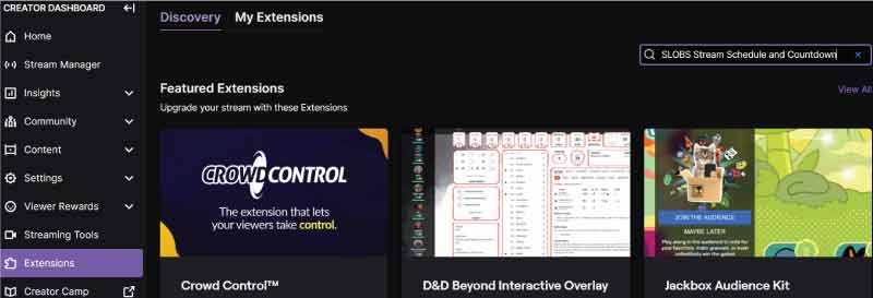 Twitch Streaming Schedule - 5 Ways to Promote and Attract Attention 10 Twitch Extensions Panel