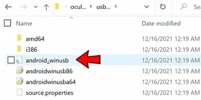 Image of the driver file which needs to be installed