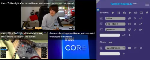 The Ultimate Guide: How to Watch Multiple Streams on Twitch and YouTube 5 Image showing three streams on TwitchTheater