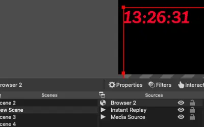 Image showing timer on OBS scene