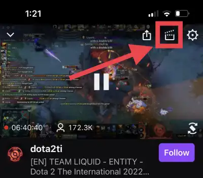 How to Rewind on Twitch? 3 Top Tips to go back in Time! 11 Clip icon on Twitch mobile