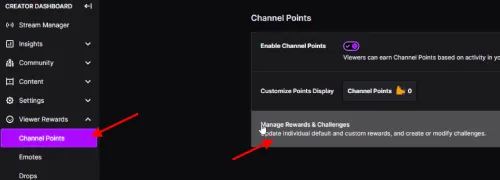 How to Give Points on Twitch? 4 Top Channel Points FAQs for Streamers and Mods 3 Manage rewards and challenges page in Twitch creator dashboard