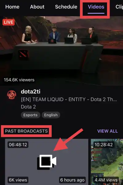 How to Rewind on Twitch? 3 Top Tips to go back in Time! 14 Past broadcast on Twitch mobile