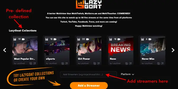 The Ultimate Guide: How to Watch Multiple Streams on Twitch and YouTube 7 Lazy goat homepage