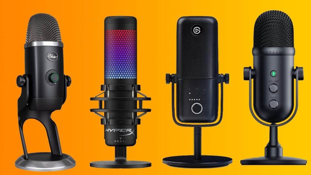High-quality microphones, representing the most important piece of gear for a new streamer.